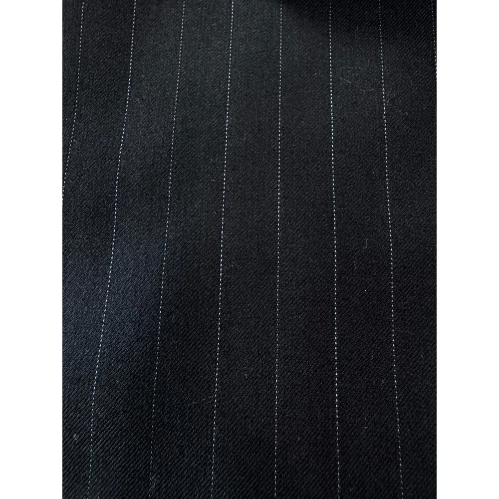 Ralph Lauren 40S‎ Short Blazer Navy Blue Pinstripe 3 Button Wool Jacket